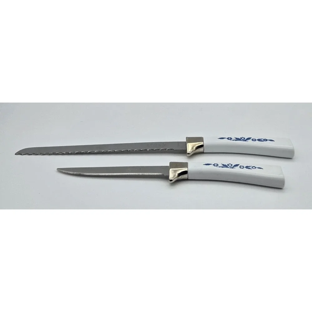 Sheffield English Blades Utility Knife Set 2 Stainless Serrated Cornflower Blue‎